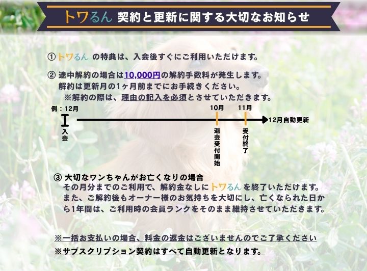 トワテラメンバー会員制度のご案内